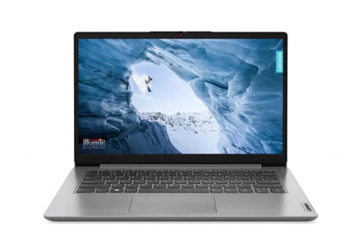 Lenovo - IdealPad 1 14IJL7 82LV0075US 14" HD Laptop Intel N4500 4GB RAM 128GB EMMC WIN11S CLOUD_GREY - Gray-Front_Standard 