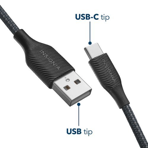 Insignia™ 6' USB to USB-C Braided Charge-and-Sync Cables (2-Pack) - Black SHOP ONLINE