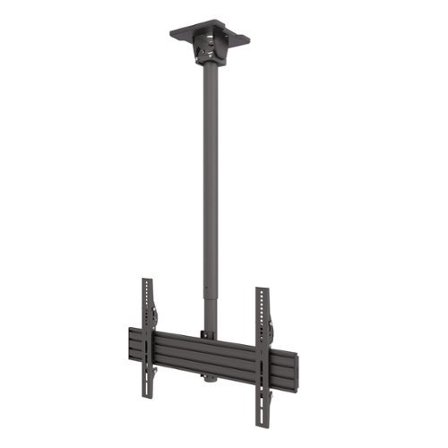 Kanto - CM600SG Stainless Steel Full-Motion Outdoor Ceiling Mount for 37" - 70" TVs - Black-Front_Standard 