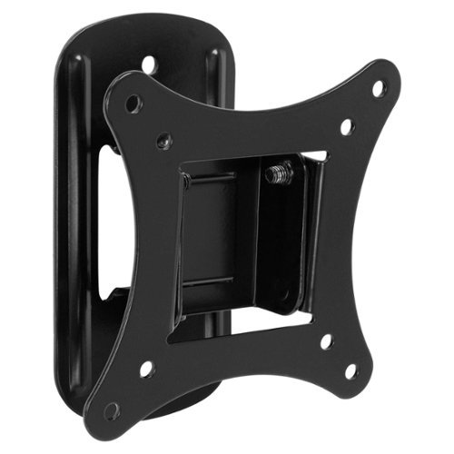 Mount-It! - Single Stud Tilt & Swivel TV Wall Mount for 19–32" – Compact, Easy Install, VESA Compatible, Space-Saving - Black-Front_Standard 