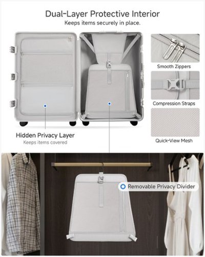 LUGGEX 28 Inch Checked Luggage Zipperless Aluminum Frame PC