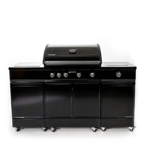 TYTUS Grills - Onyx Propane Grill Island - Onyx Black-Angle_Standard 