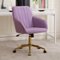 GOODSILO - Adjustable Office Chair Ergonomic Swivel Chair Home Bedroom Comfortable - Lilac-Front_Standard