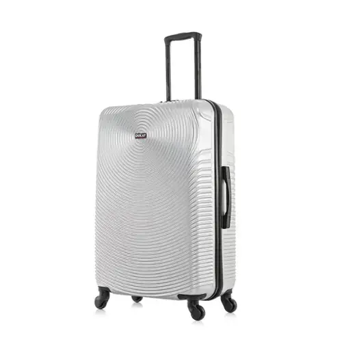 Front. DUKAP - Inception Lightweight Hardside Spinner Luggage 28" - SILVER.