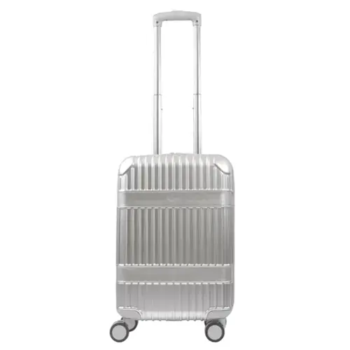 Front. Martha Stewart - The Bedford 22" Hardcase Carry-On - SILVER.