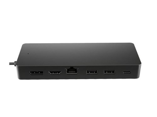 HP - Black 50H55UT Travel USB-C Multi Port Hub-Front_Standard 