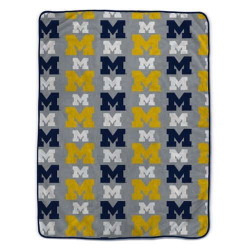 Pegasus - Michigan Wolverines 66" x 95" Oversized Logo Roll Ultra Cozy Blanket - Multicolor-Front_Standard 
