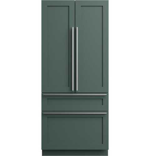 Café - 36 in. Wide 20.1 Cu. Ft. Smart Built-In Counter-Depth French Door Refrigerator with True Flush Installation - Custom Panel Ready