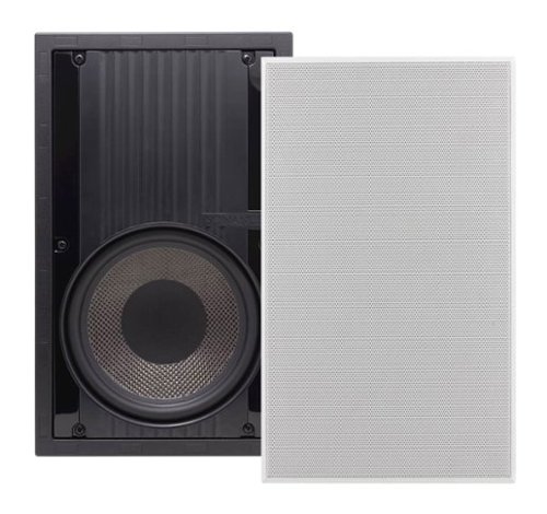 Sonance - VP85W RECTANGLE SINGLE SPEAKER - Visual Performance 8" In-Wall Woofer (Each) - Paintable White-Front_Standard 