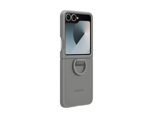 Samsung - Galaxy Z Flip6 Silicone Case I Color: - Gray-Front_Standard 