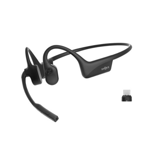Shokz OpenComm2 UC Bone Conduction Stereo Bluetooth Headset 2025 Upgrade, USB-C - Black INTERNATIONAL SHIPPING