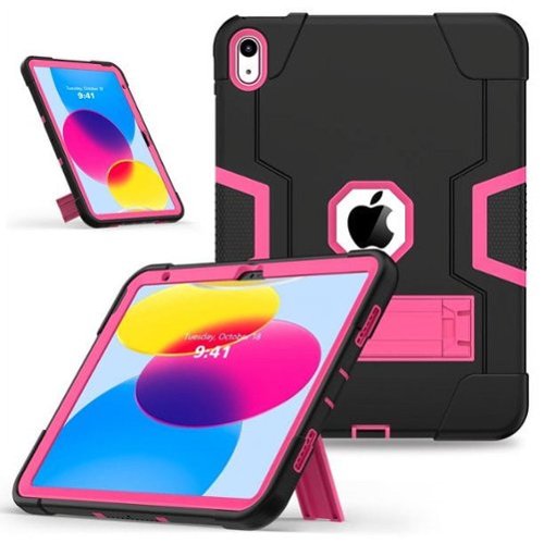 Entronix - Heavy Duty iPad A16 11" Case - Triple Layer Protection for 11th Gen - Pink-Front_Standard 