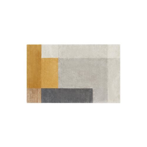Burrow - Block Party Rug 5' x 8' - Gray & Yellow-Front_Standard 