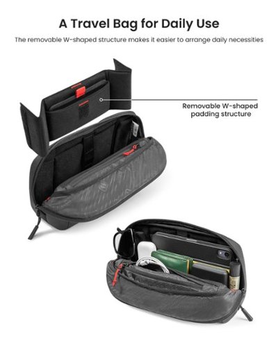 tomtoc Arccos-G42 Travel Bag Carrying Case for Nintendo Switch/OLED Mode, Protective Carrying Pouch with 20 Game Slots - Black WORLDWIDE DELIVERY