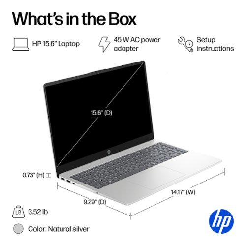 HP 15.6 Laptop - Intel N100 - 4GB Memory - 128GB UFS - Natural Silver BUY IN SINGAPORE