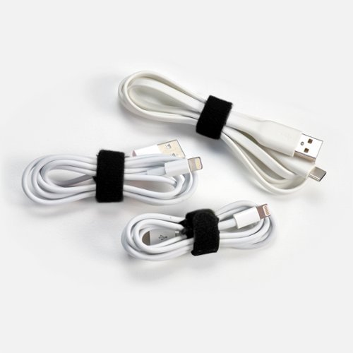 Wrap-It Storage Self-Gripping Cable Ties (20-Pack) Reusable Hook and Loop Cord Organizer Cable Tie for Cord Management and Organization - Black BUY ONLINE