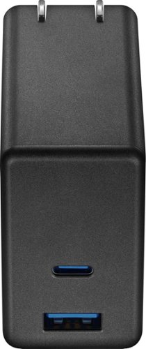 Best Buy essentials™ 65W Dual Port USB-C and USB Wall Charger for MacBook Pro, iPad, iPhone, Apple Watch, Smarthones & other USB-C Devices - Black BUY IN MIDDLE EAST