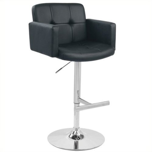 LumiSource - Stout Bar Stool - Black-Front_Standard 