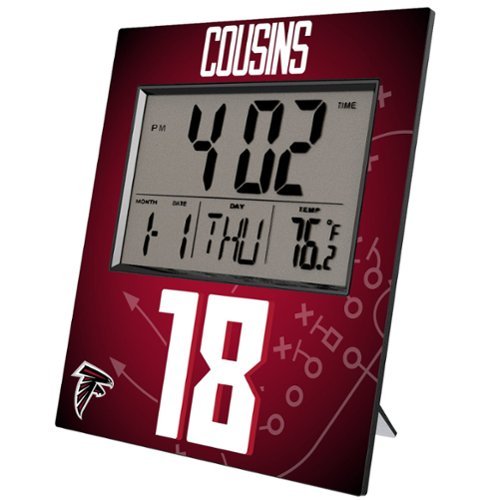 Keyscaper - Kirk Cousins Atlanta Falcons Digital Desk & Wall Clock - Multicolor-Front_Standard 