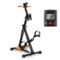 Costway - Adjustable LCD Pedal Exercise Bike with Massage Total Body Fitness Rehab Equipment - Black/Orange-Front_Standard