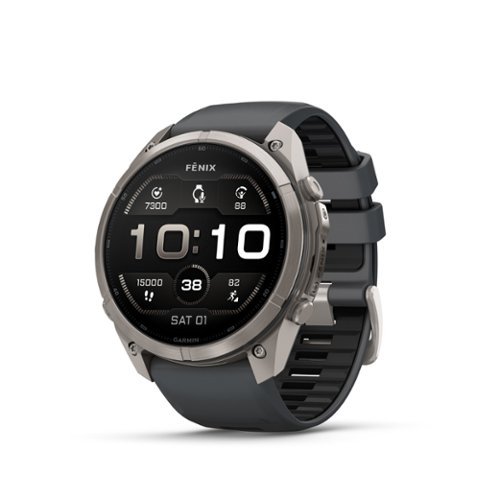 Garmin - fēnix 9 Pro - AMOLED GPS Smartwatch 51 mm Titanium - Graphite/Black Silicone Band - (2026)