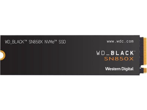 SanDisk - WD_BLACK 2TB SN850X NVMe Internal Gaming SSD Solid State Drive - Gen4 PCIe, M.2 2280, Up to 7,300 MB/s - WDS200T2X0E-Front_Standard 