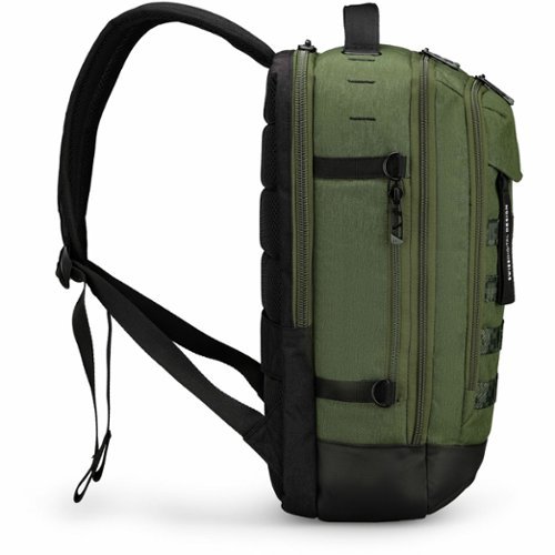 Swissdigital Design BERG L TSA-Friendly Backpack With USB Charging Port RFID Protection and Fits Up to 16″ Laptop - Dark Green GLOBAL SHIPPING