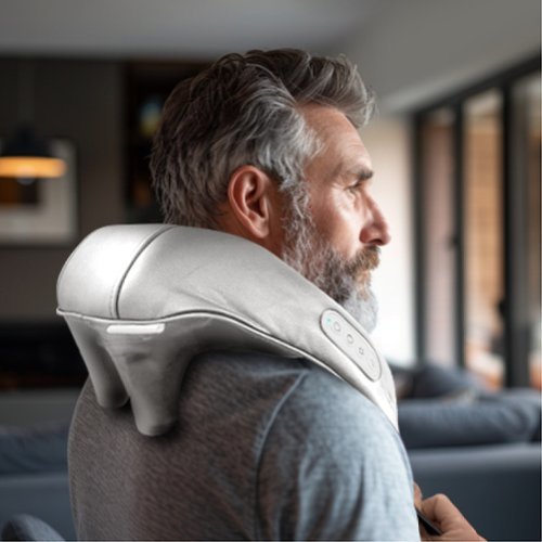 Homedics Deep Kneading Rechargeable Neck & Shoulder Massager with Heat - Gray BUY ONLINE