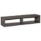 Homcom - Wall Mounted TV Stand, Media Console Floating Storage Shelf for Living Room or Home Office - Dark Grey Wood Grain-Front_Standard