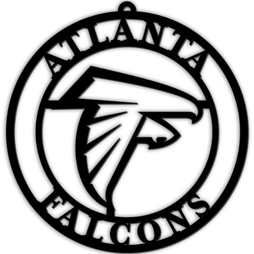 Fan Creations - Atlanta Falcons 16'' Team Logo Cutout - Black-Front_Standard 