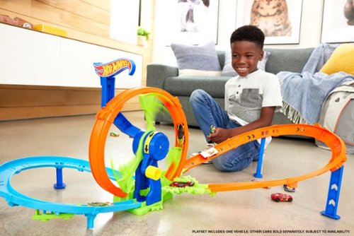 Hot Wheels Track Day ミニカー 8台セット Hot Wheels Rapid Launch & LoopFigure 8 Track Set JBX65 - Best Buy