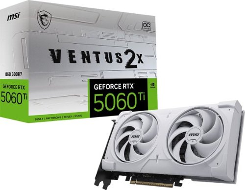 MSI - NVIDIA GeForce RTX 5060 Ti 8GB GDDR7 VENTUS 2X OC PLUS PCI Express 5.0 Graphics Card - White