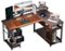 GTPlayer - 51.18 IN L Shaped Gaming Desk with Drawers Carbon Fiber Style Computer Desk - Black-Front_Standard