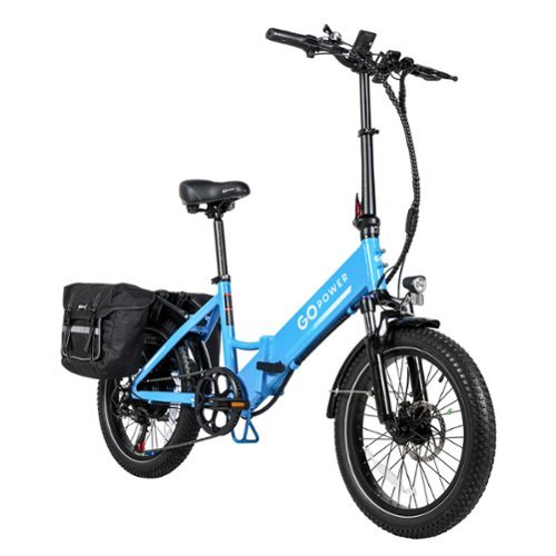 GoPowerBike - GoPlus Folding Electric Bike | UL2849 Certified - One size - Blue-Front_Standard 