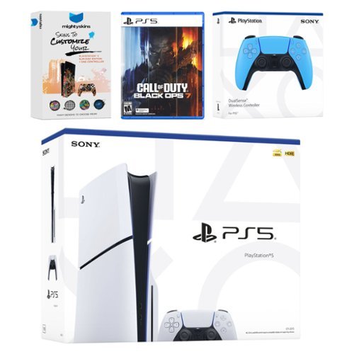 PlayStation 5 Slim Disc Bundle with Call of Duty Black Ops 7 Game, MightySkins Code and Extra Controller - PlayStation 5-Front_Standard 