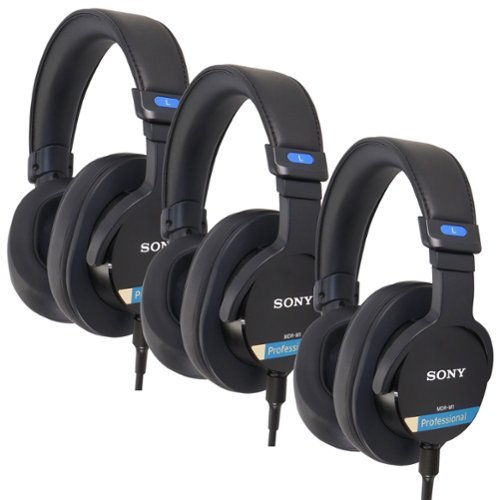 3x Sony MDR M1 Closed Back Over Ear Reference Monitor Headphones