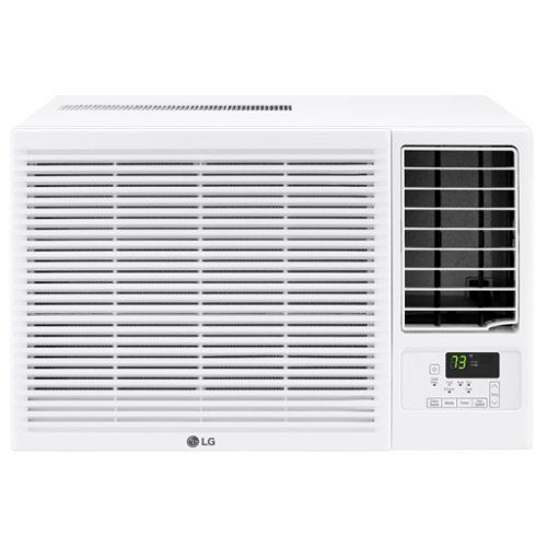 LG - 570 Sq. Ft 12,200 BTU 230V Window Mounted Air Conditioner with 11,200 BTU Heater - White-Front_Standard 