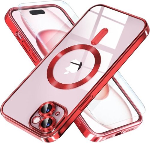 Entronix - Premium Bundle for iPhone 11 - Magnetic Luxury Glossy Case with Clear Screen Protector - Red-Front_Standard 
