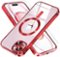 Entronix - Premium Bundle for iPhone 11 - Magnetic Luxury Glossy Case with Clear Screen Protector - Red-Front_Standard