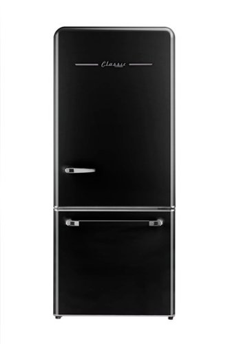 Photos - Fridge Unique Appliances - Classic Retro 30 in 17.7 cu. ft. Frost Free Retro Bottom Freezer Refrigerator - Midnight Black UGP-510L 