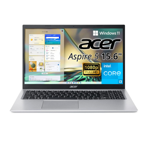Acer - Aspire 5 15.6" Laptop – Intel Core i3-1115G4 UHD Graphics 8GB RAM 256GB SSD – Silver - A515-56-35LV - Pure Silver-Front_Standard 