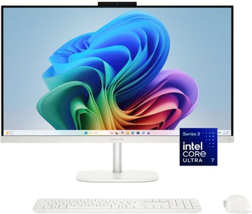 HP - OmniStudio 27" Full HD Touchscreen All-in-One w/ Adjustable Height - Intel Core Ultra 7 - 16GB Memory - 1TB SSD - Cotton White-Front_Standard 