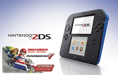  Nintendo 2DS with Mario Kart 7 - Electric Blue