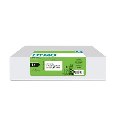 DYMO - LabelWriter 2050811 Shipping Labels, 4" x 2-1/8", 220 Labels/Roll, 6 Rolls/Box - White