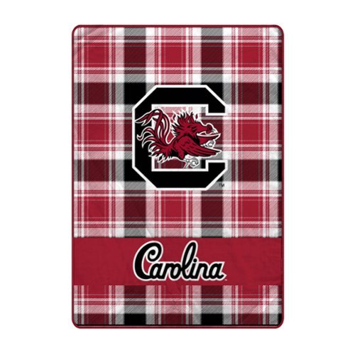 Pegasus - South Carolina Gamecocks 66" x 95" Oversized Plaid FAN-mily Ultra Cozy Blanket - Multicolor-Front_Standard 