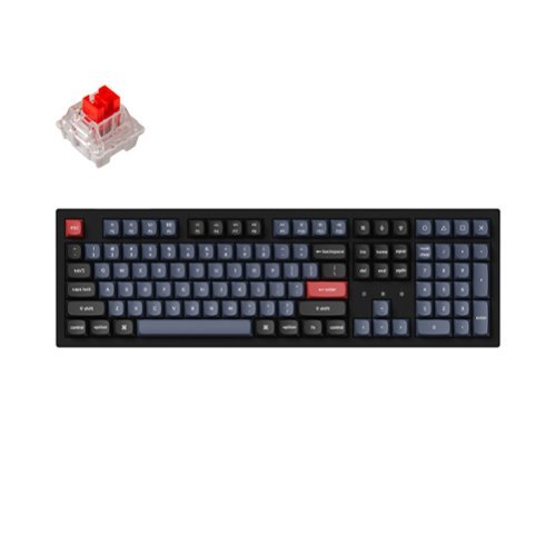 Keychron - K10 Brown Switch Mechanical Keyboard Mac or PC - Black-Front_Standard 