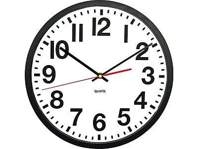 Tempus - Quartz Wall Clock, Plastic, 13" (TC6236RF) - Red