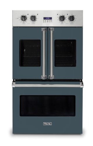 Viking - 30" 7 Series French Door Double Built-In Electric Thermal Convection Oven - Squall