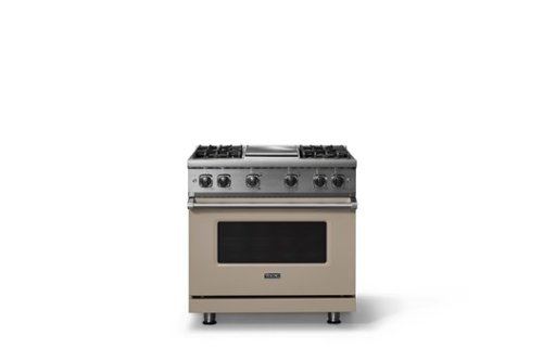 Viking - 5.1 Cu. Ft. 36"W Freestanding LP Gas Sealed 4 Burner Range with Griddle - Nantucket-Front_Standard 