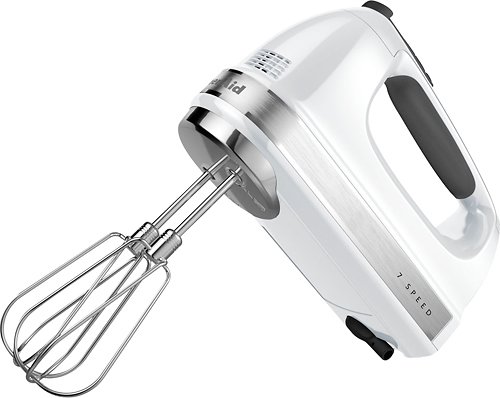  KitchenAid - KHM7210WH 7-Speed Hand Mixer - White
